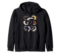 Axolotls del Mondo Axolotl Morphs Science Biology Lovers Felpa con Cappuccio