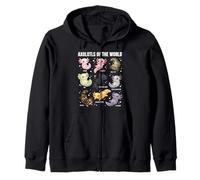 Axolotls del Mondo - Simpatico Axolotl Morphs Science Lovers Felpa con Cappuccio