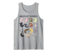 Axolotls of The World Axolotl Morphs Chart Ragazzi Ragazze Bambini Canotta