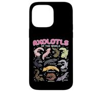 Axolotls of The World Axolotl Morphs Chart Ragazzi Ragazze Bambini Custodia per iPhone 14 Pro Max