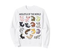 Axolotls of The World Axolotl Morphs Chart Ragazzi Ragazze Bambini Felpa