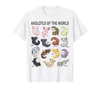 Axolotls of The World Axolotl Morphs Chart Ragazzi Ragazze Bambini Maglietta