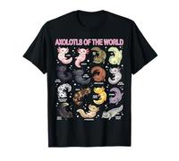 Axolotls of The World Axolotl Morphs Chart Ragazzi Ragazze Bambini Maglietta
