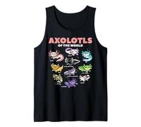 Axolotls of The World Cute Animal Ragazzi Ragazze Bambini Donne Uomini Canotta