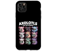 Axolotls of the World - Maglietta Kawaii Axolotl Educational Custodia per iPhone 11 Pro Max