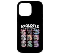 Axolotls of the World - Maglietta Kawaii Axolotl Educational Custodia per iPhone 14 Pro Max