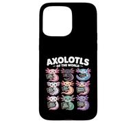 Axolotls of the World - Maglietta Kawaii Axolotl Educational Custodia per iPhone 15 Pro Max