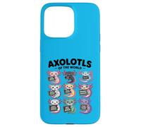 Axolotls of the World - Maglietta Kawaii Axolotl Educational Custodia per iPhone 15 Pro Max