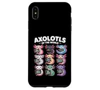 Axolotls of the World - Maglietta Kawaii Axolotl Educational Custodia per iPhone XS Max