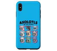 Axolotls of the World - Maglietta Kawaii Axolotl Educational Custodia per iPhone XS Max