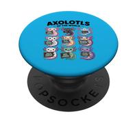Axolotls of the World - Maglietta Kawaii Axolotl Educational PopSockets PopGrip Adesivo