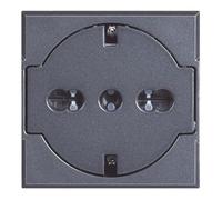 BTICINO AXOLUTE PRESA SCHUKO FLAT STANDARD 2 POLI + TERRA 16A COLORE ANTRACITE H