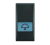 Tasto serigraf 'campanello' 1 mod nero Bticino Axolute HS4921LD