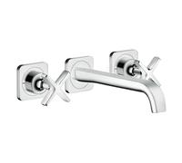 hansgrohe AXOR Citterio E Mélangeur lavabo encastré 3 trous avec rosaces pour montage mural, 36107000, 36107000, Colorazione: cromo