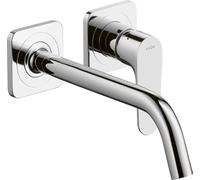 Hansgrohe AXOR Citterio M miscelatore monocomando ad incasso per lavabo con rosette e bocca lunga Montaggio a parete, colorazione: cromo