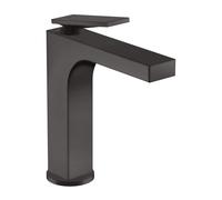 hansgrohe AXOR Citterio Mitigeur monocommandé pour lavabo, garniture découlement non verrouillable, saillie 143mm, ComfortZone160, 39024340, 39024340, Colorazione: Cromo nero spazzolato