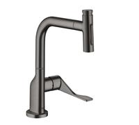 Hansgrohe Axor Citterio DN15 miscelatore monocomando per cucina Select 230 2jet con doccetta estraibile, Colorazione: Cromo nero spazzolato
