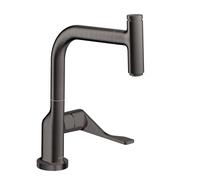 AXOR Citterio Select rubinetto da cucina, orientabile, estraibile, 39864340, Citterio Select nero cromato spazzolato [Rubinetti da Cucina > Rubinetti da Cucina]