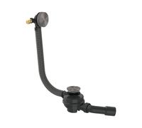 AXOR Flexaplus set scarico e troppopieno set completo, per vasca speciale, 42541340, Flexaplus nero cromato spazzolato [Rubinetteria Bagno > Sistemi di Scarico]