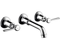 Hansgrohe Rubinetto lavabo incasso AXOR MONTREUX 3 fori, montaggio a parete Acciaio inox 16534800