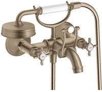 Hansgrohe Axor Montreux Miscelatore da parete per vasca a 2 manopole, Colorazione: Nichel spazzolato