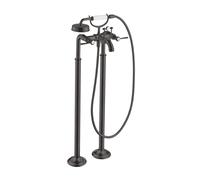 AXOR Montreux rubinetto vasca, installazione a pavimento, miscelatore a due comandi, 16553340, Montreux nero cromato spazzolato [Rubinetteria Bagno > Rubinetteria Vasca]