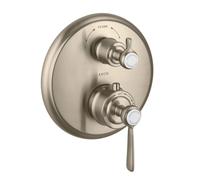 hansgrohe AXOR Montreux thermostat hansgrohe AXOR Montreux encastré, robinet d'arrêt et inverseur, béqu'ille, 2 consommateurs, 16821820, 16821820, Colorazione: Nichel spazzolato