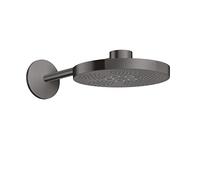 AXOR ONE 48482341 - Soffione doccia moderno a 2 getti da 28 cm, con QuickClean QuickClean in cromo nero spazzolato