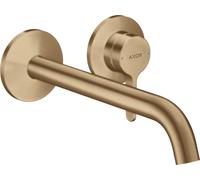 hansgrohe AXOR One miscelatore monocomando da incasso per lavabo a parete con maniglia a leva e bocca di erogazione 220 mm, 48120, Colorazione: Bronzo spazzolato