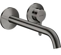 hansgrohe AXOR One robinetterie de lavabo encastrée pour montage mural, avec poignée levier, bec 220mm, 48120330, 48120330, Colorazione: Cromo nero lucido