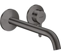 hansgrohe AXOR One Mitigeur monocommandé pour lavabo encastré pour montage mural avec manette et bec 220 mm, 48120340, 48120340, Colorazione: Cromo nero spazzolato
