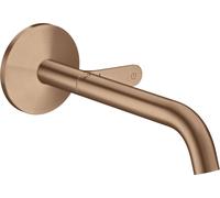 hansgrohe AXOR One Mitigeur de lavabo pour montage mural Select, encastré, saillie 220mm, 48112310, 48112310, Colorazione: Oro rosso spazzolato