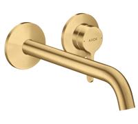 hansgrohe AXOR One robinetterie de lavabo encastrée pour montage mural, avec poignée levier, bec 220mm, 48120250, 48120250, Colorazione: Ottico oro spazzolato