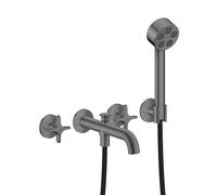 AXOR One rubinetto vasca da incasso, miscelatore a due comandi, 48443340, One nero cromato spazzolato [Rubinetteria Bagno > Rubinetteria Vasca]