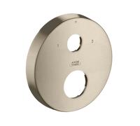 AXOR rosetta di prolunga, rotonda, 2 fori, con marcatura 0/1/2, 14962820, Universal nichel spazzolato [Rubinetteria Bagno > Accessori di Montaggio per Rubinetteria Bagno]