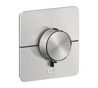 hansgrohe AXOR ShowerSelect ID thermostat, Highflow, encastré, 1 consommateur, une sortie supplémentaire, softsquare, 36778800, 36778800, Colorazione: aspetto in acciaio inox