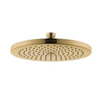 AXOR Starck 26071991 - Soffione da doccia moderno a 1 spruzzo con QuickClean in cromo nero lucido, 25,4 cm