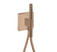 AXOR Starck Organic set doccia con presa d'acqua e supporto, 2 tipi di getto, 12626310, Starck Organic oro rosa spazzolato [Rubinetteria Bagno > Set Doccia]