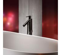 AXOR Starck rubinetto vasca, installazione a pavimento, miscelatore monocomando, 10456330, Starck nero cromato [Rubinetteria Bagno > Rubinetteria Vasca]