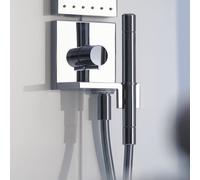 AXOR Starck ShowerCollection set doccia con presa d'acqua e supporto, 2 tipi di getto, 10651000, Starck ShowerCollection cromo [Rubinetteria Bagno > Set Doccia]