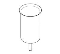 AXOR Steel vaso per scopino, 40186800, Steel acciaio inox spazzolato [Accessori Bagno > Accessori per Accessori Bagno]