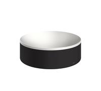 hansgrohe AXOR Suite lavabo à poser, rond, D 300mm, avec cadre métal, sans trop-plein, SOLIDSurface, 42000670, 42000670, Colorazione: nero opaco