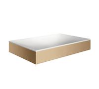 hansgrohe AXOR Suite lavabo da appoggio, angolare, 600x600 mm, con struttura in metallo, senza sfioratore, SolidSurface, 42004, Colorazione: Bronzo spazzolato