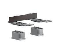 AXOR Universal Accessories set adattatore, 42870340, Universal nero cromato spazzolato [Accessori Bagno > Ricambi per Accessori Bagno]