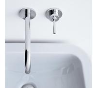 hansgrohe AXOR Uno mitigeur monocommande de lavabo encastré, rosettes pour montage mural, saillie 225mm, 38116000, 38116000, Colorazione: cromo