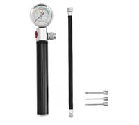 Axorafow Aria mobile in lega di alluminio con manometro Mini gonfiatore per pneumatici compatibile per valvole Include ago a sfera - 20,5 cm 6 once (modello a sfera)
