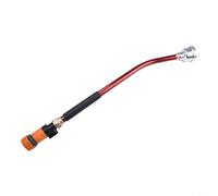 Axorafow Bacchetta per irrigazione da giardino in acciaio con curva a 38°, spruzzatore a lunga portata, ugello per tubo da 62 cm con testa a 1000 fori, connettore da 1/2-1 pollici (3/4")