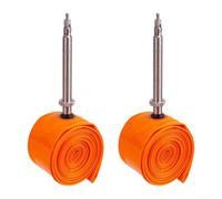 Axorafow Camera d'aria ultraleggera per bici da strada, 700 C, 18 attraverso 32 C, 35 g, con valvola Fv45 mm, compatibile con bici da strada da 28 pollici a disco e freno a cerchio (2 pezzi FV45)