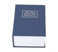 Axorafow Cassetta di sicurezza a forma di libro segreto, con serratura a combinazione, discreta, per contanti, gioielli, chiavi, libri falsi, per casa e ufficio, colore nero (blu)