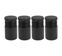 Axorafow Confezione da 4 alzate per mobili configurabili, antiscivolo, con cuscinetti in silicone, altezza variabile da 4,7 cm a 7,9 cm (nero)